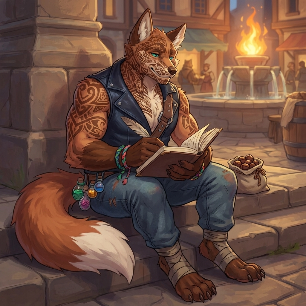 fox beastman male FOXANNZ, muscular stocky build more built | NanoCloud ...