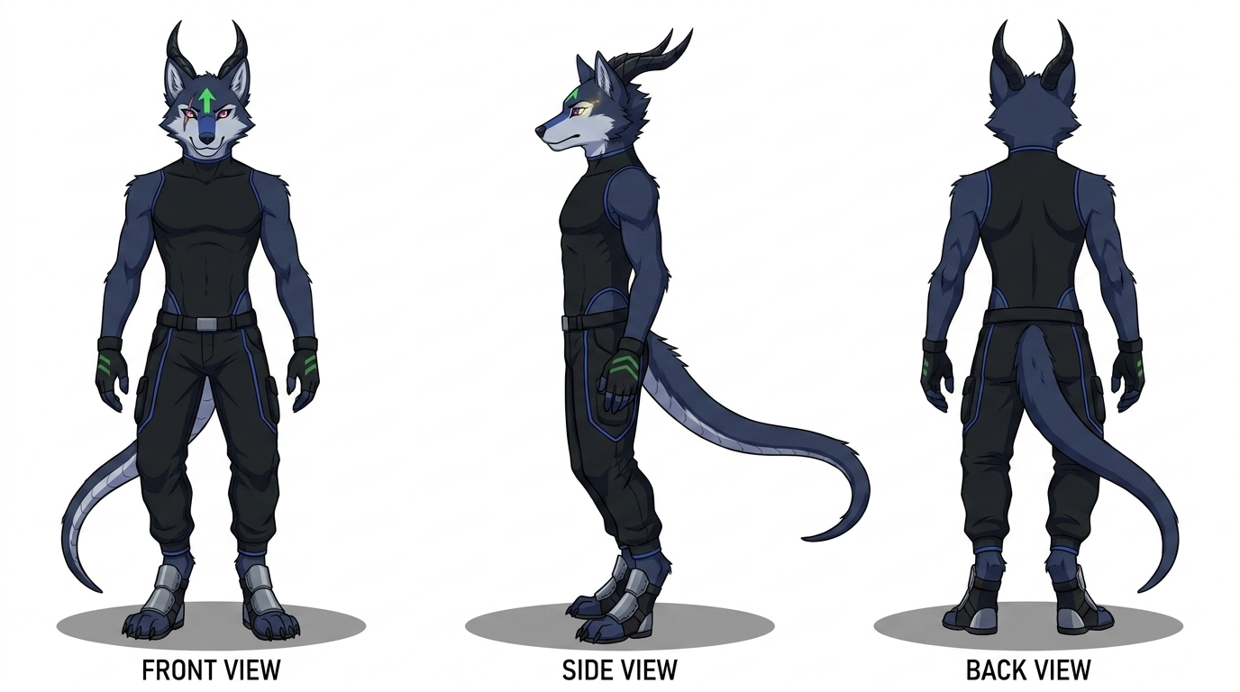 [CHARACTER REFERENCE SHEET] Full body turnaround reference s ...
